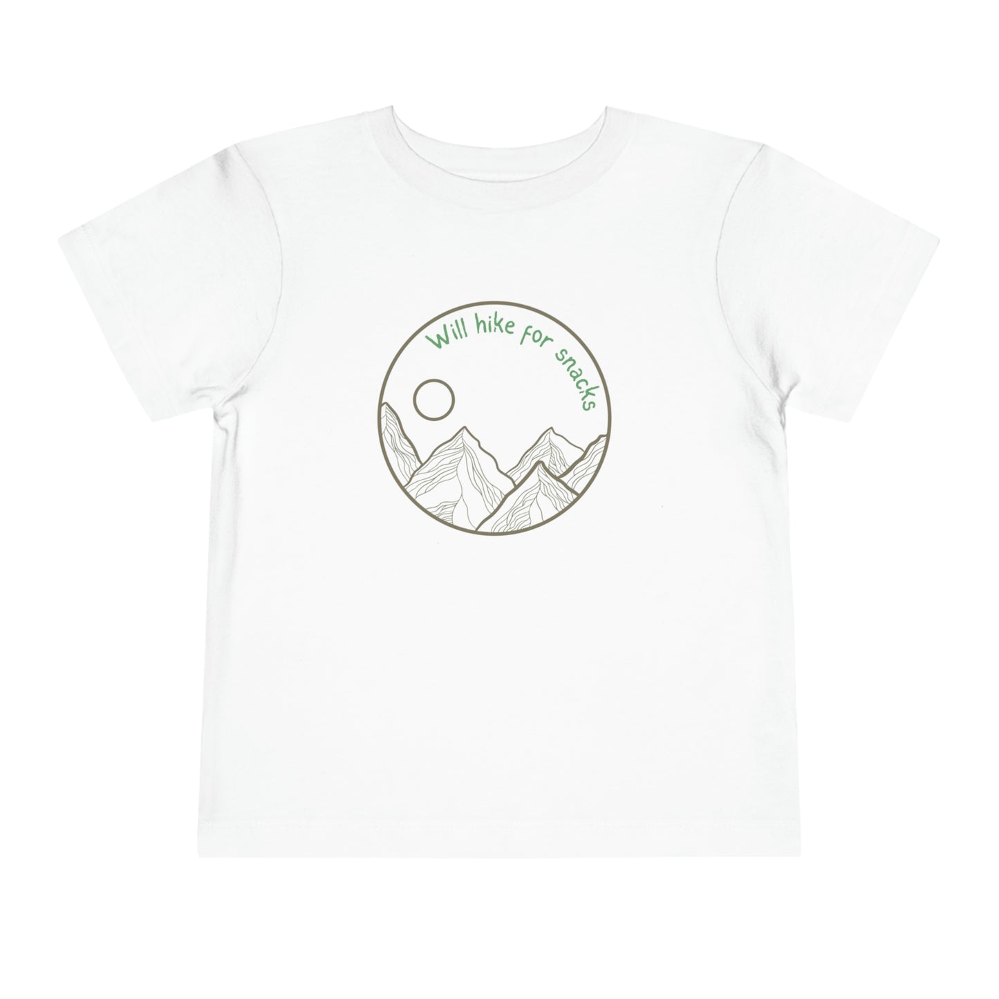 Will hike for snacks toddler's t-shirt
