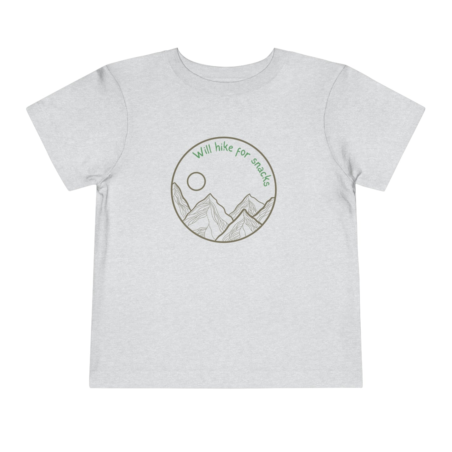 Will hike for snacks toddler's t-shirt